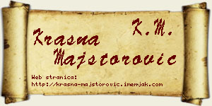 Krasna Majstorović vizit kartica
